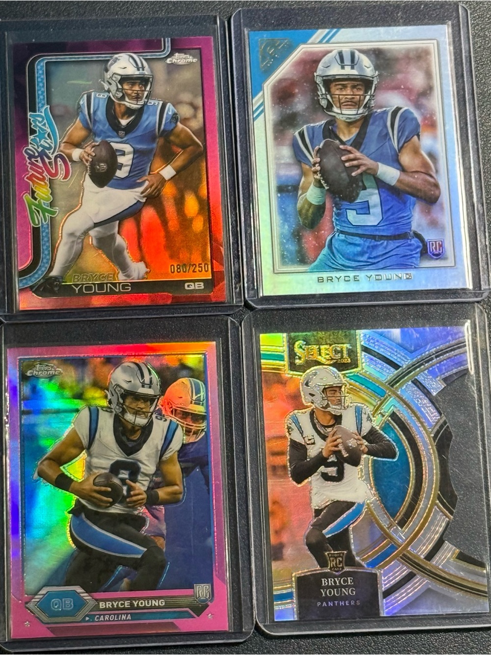 Bryce Young Football lot of 9 plus graded card